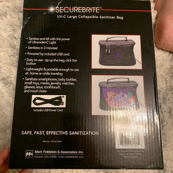 Securebrite UV-C large collapsible sanitizer bag - Picture 3 of 4